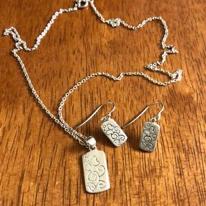 💥Sterling Silver Necklace & Earrings Set